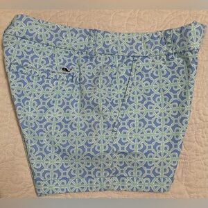 Vineyard Vines Women's Chino Shorts Size 2 Blue Short Mid Rise EUC